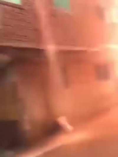 Rain caused a fire in Alexandria Egypt