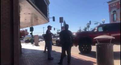 INTENSE: Restaurant Owner BLOCKADES Health Inspector's Car in Protest