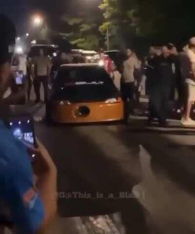 HMFT after being mowed down by a street race car