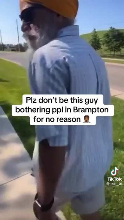 Racist Canadian chases old man in Canada