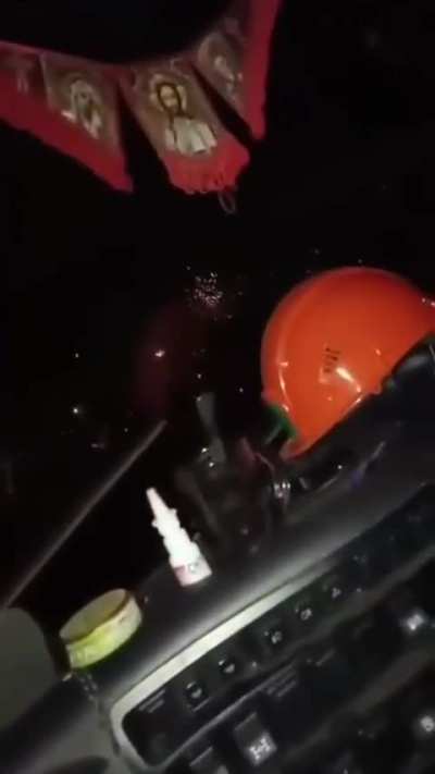 Ground POV of a Ukrainian ATACMS cluster missile strike at the Khalino airfield in Kursk Oblast [25.11.2024]