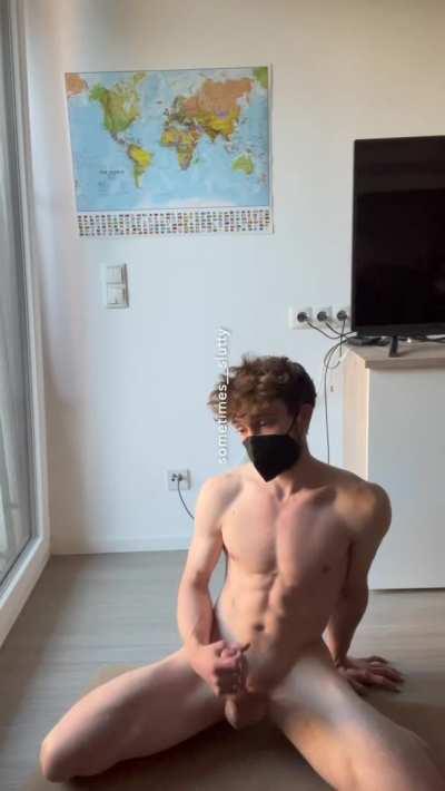 i make sure to hydrate well before i film cumshots 😇