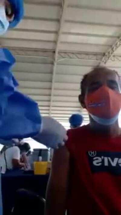 Another fake vaccination. This is the fourth I’ve seen now.