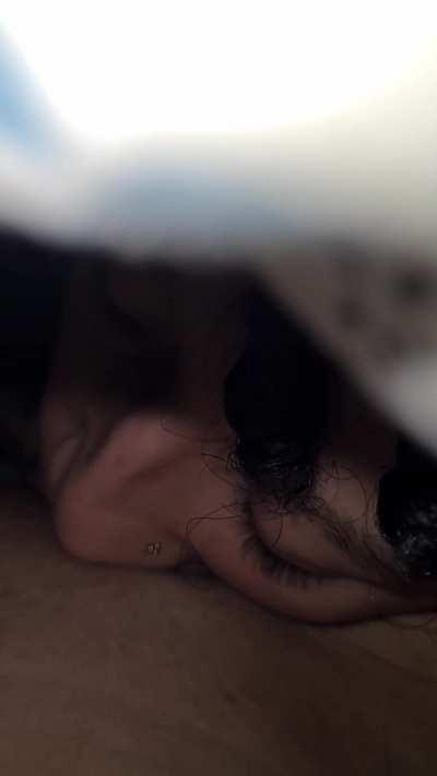 Part 2 of my GF eating me out under the sheets