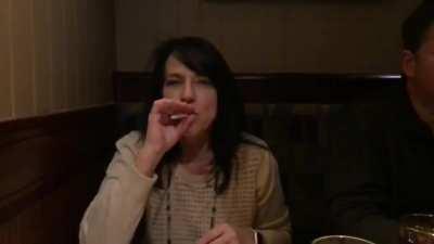 This is the most out of character thing my mom as ever done. I totally egged her on too lol. (The straw flew around my head and hit the person behind us)