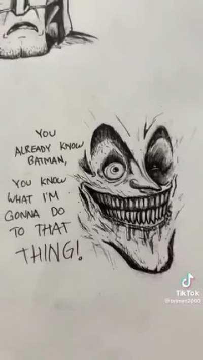 joker torturing Batman in baddest way