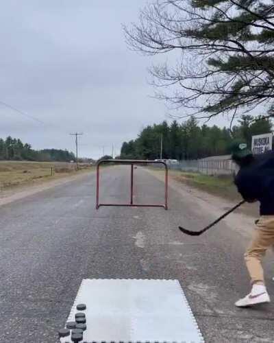 That's some hand eye coordination.