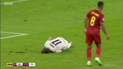Player instantly recovers after Italy score