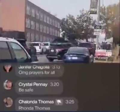 Gunfire and screams can be heard in a video taken by a parent outside of Central VPA High School as an active shooter situation unfolded this morning | 3 people were killed in the shooting and 8 others injured. The suspect is among those killed.