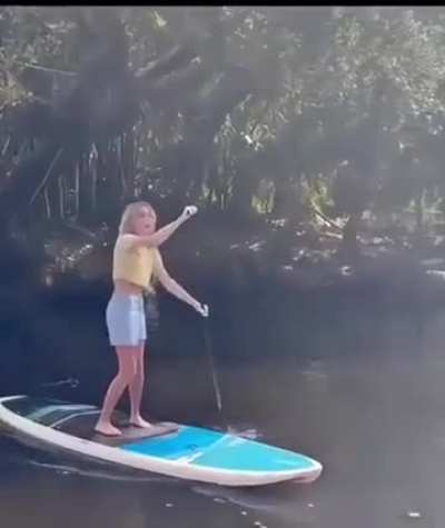 Glad she got of the river