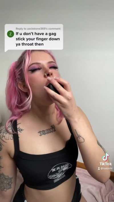 My deepthroating got me banned on tiktok, hopefully you’ll appreciate it more 😢