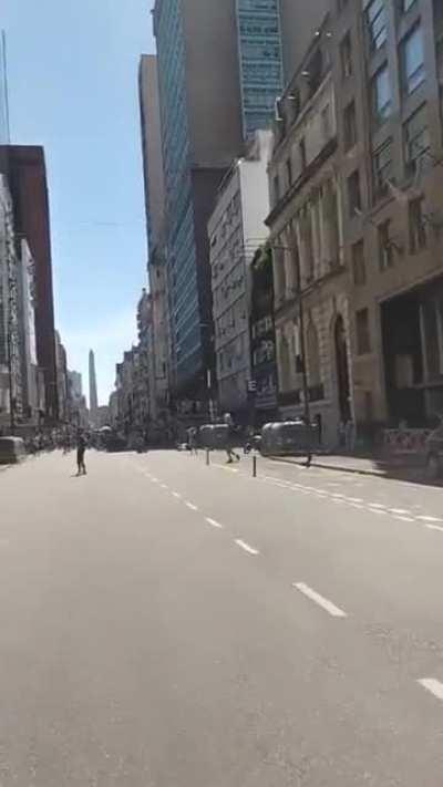 Buenos Aires the moment Montiel scored the winning penalty for Argentina.