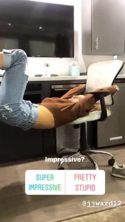 Chloe almost slipping out of her top