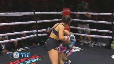 Got another great view of Andrea at the fight