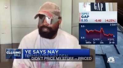 Ye explaining why he is leaving GAP on CNBC.