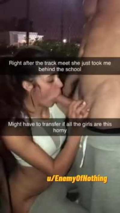 Hidden sex behind the school