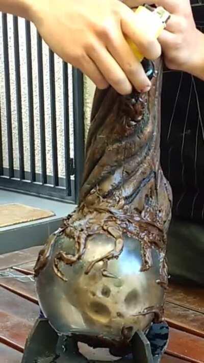 The Wizzard bong in action