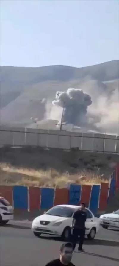 Iran's underground missile storage site hit on the outskirts of Tehran.