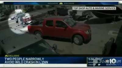 Security cameras caught a freshly vaccinated driver losing control of his vehicle, crashing on cars and a pole and endangering the lives of pedestrians. - Driver claimed the vaccine knocked him out while driving.