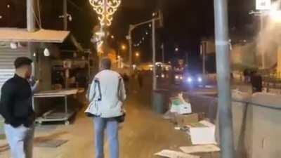 🇵🇸#Palestine || Since the beginning of the holy month of #Ramadan , Israeli occupation forces continued its attacks on Palestinians in the occupied city of Jerusalem. IOF prevented presence in the area of Damascus Gate and the streets adjacent to it , pus