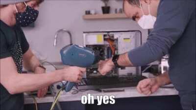 When you're into something wierd and it happens while your friends can see you