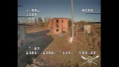 FPV drones target infantryman hiding in buildings in the Kursk oblast