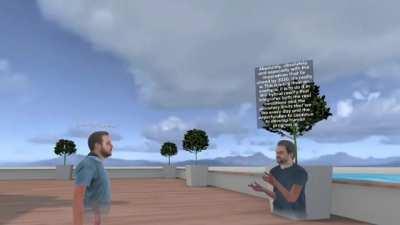 A conversation between 2 people speaking different languages. One step closer to the Babel Fish! (App: Spatial)