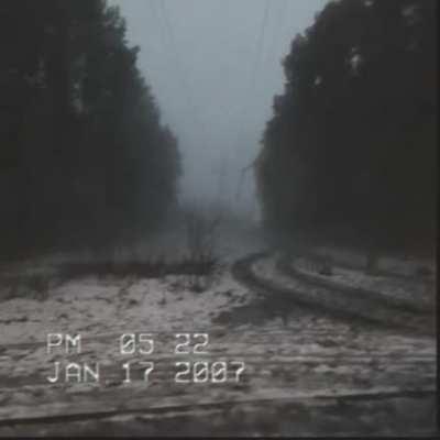 Sirenhead in the snow.