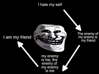 But I am still my enemy...