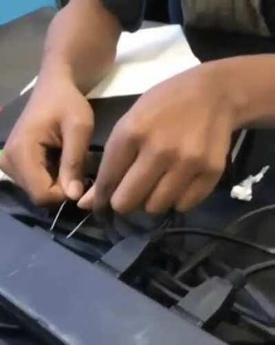 Putting a wire in a socket