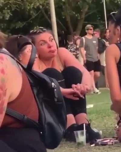 With the faces she's making she'd win the British Gurning championship.