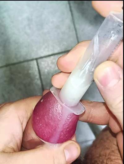 Look how bad my cockhead twitches when I cum after pulling my foreskin down
