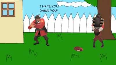 Tf2 demoman deflates soldier's american ball