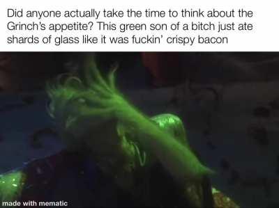 His anus must be made of lead...