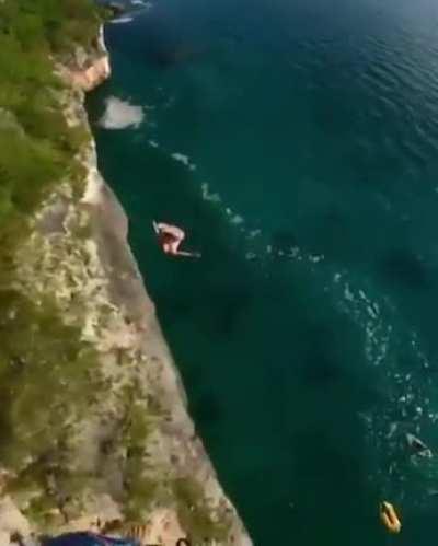 Diving close to the shore