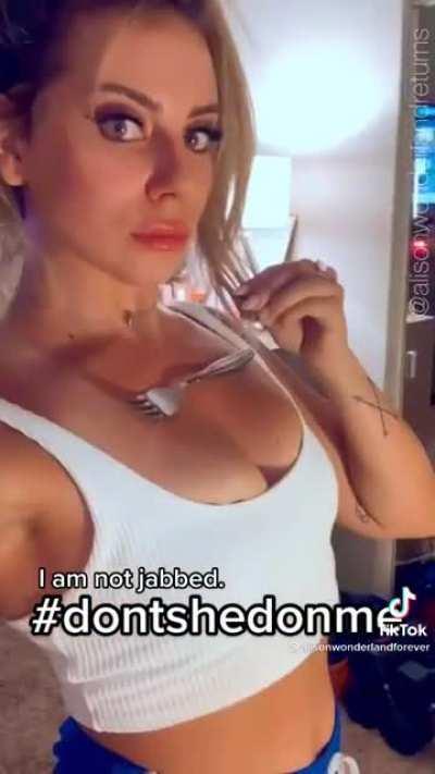 Vaccinated people made her magnetic apparently