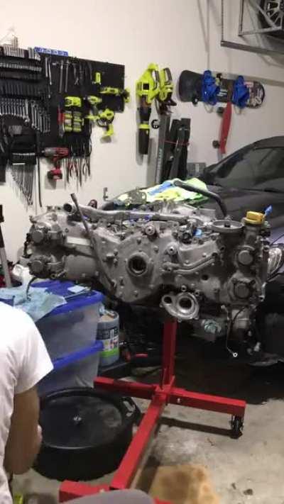 I don’t think this counts as technically “rebuilding” the engine, more like putting it back together? Probably took about 50 hours over three weeks to complete, since it was my first (and hopefully last) time doing something this intensive.