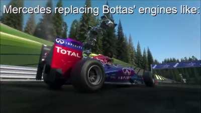 Mercedes replacing Bottas' engines like: