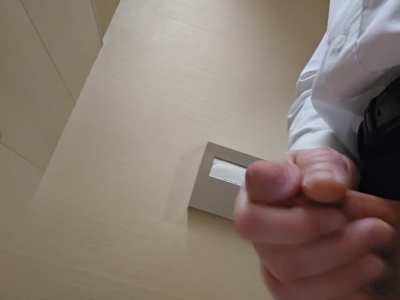 Cumming while at work