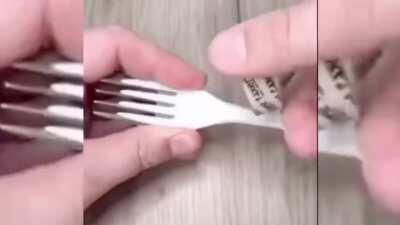 SLPT Guys do you hate when this happens? When you scoop out your ice cream with a plastic fork and breaks ? Well just tape it to a metal fork
