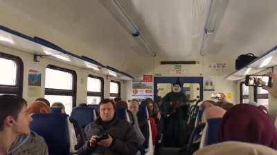 can't even get a normal train ride without 2 drunk russian wizards getting in a fight