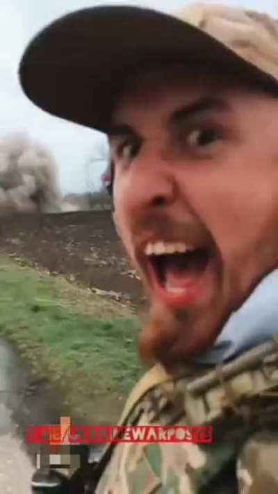 Ukrainian MLRS rockets en route to Russian controlled territory in Donbass