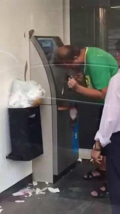 Using an ATM when you're waaaaaay too drunk