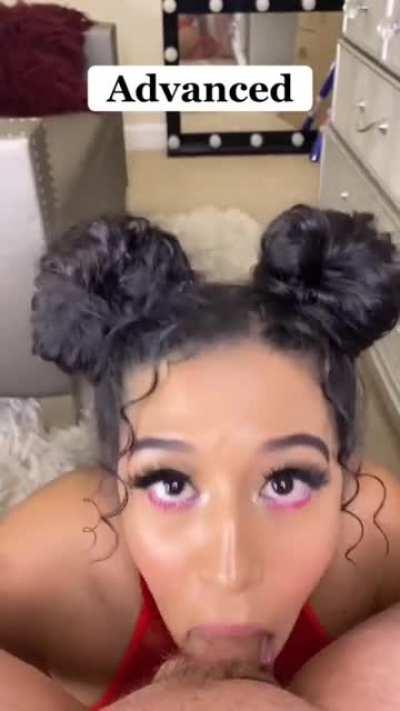 Can I test my blowjob skills on your cock instead?