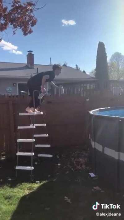 HMFT after trying to jump into a pool about 5 ft away