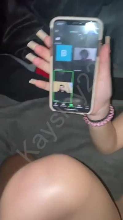 Taking a cock during her zoom class 😳