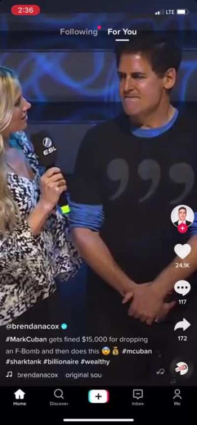 Mark Cuban is a god.