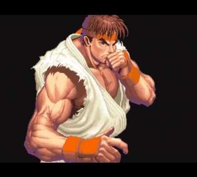 Ryu Hadoken from Street Fighter. It is reversed so it appears correctly when mirroring on Zoom