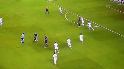 Gol do Chico depois de boa jogada do Janderson (Santos X ACG)