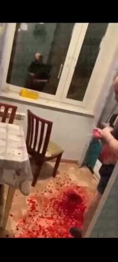 [NSFW] man repeatedly stabs himself in the stomach as paramedics try and stop him